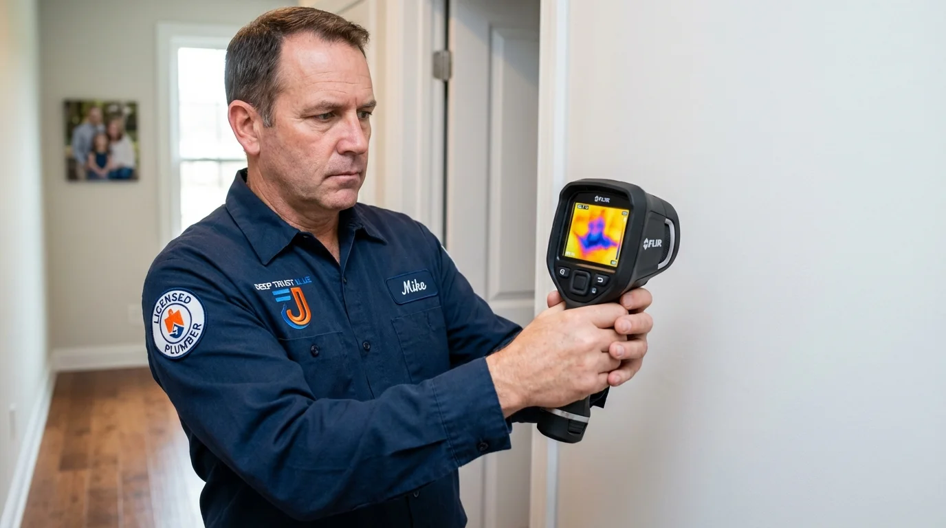 Thermal imaging leak detection by Johns Plumbing LLC in Mentone